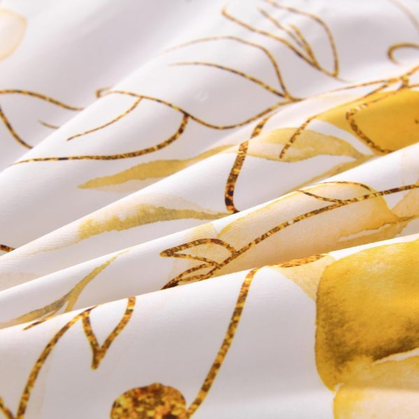 WONGS BEDDING Yellow Botanical Comforter Set Queen, 7 Pieces... - Image 7