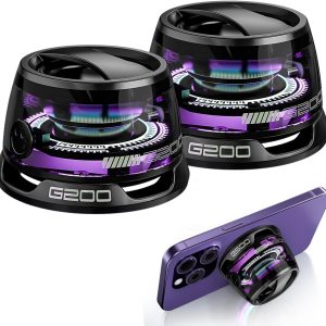 2 Pack G200 Magnetic Bluetooth Speakers with RGB Lights, Wir...