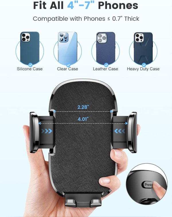 Zewwen Car Phone Holder, Dual 360° Rotate Gooseneck Cup Hold... - Image 6