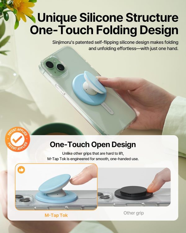 Sinjimoru for MagSafe Phone Grip, Soft Silicone Magnetic Fin... - Image 6