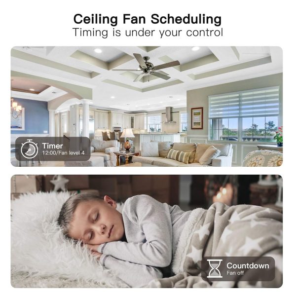 TREATLIFE Smart Ceiling Fan Control, 4 Speed Fan Switch for ... - Image 3