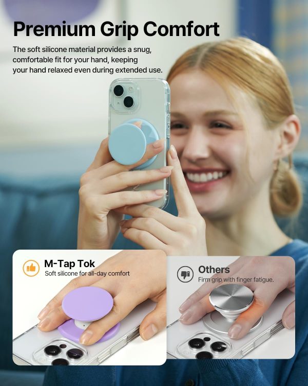 Sinjimoru for MagSafe Phone Grip, Soft Silicone Magnetic Fin... - Image 2