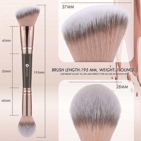 KINGMAS Foundation Makeup Brush, Double-ended Angled/Round T... - Image 6