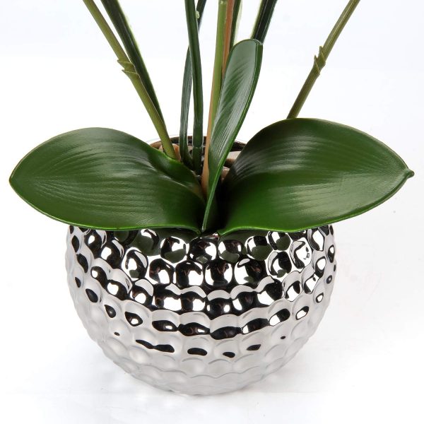 Artificial Orchids Flowers 20'' White Fake Flowers Arrangeme... - Image 3