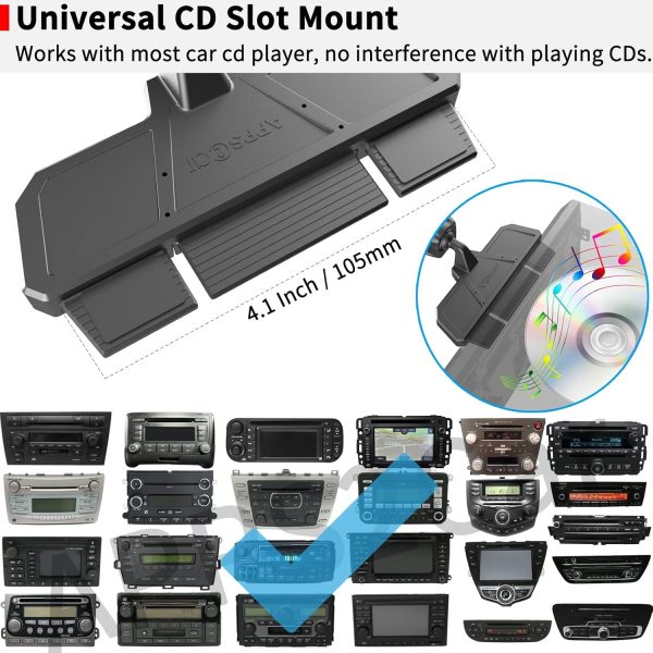 APPS2Car Sturdy CD Slot Phone Mount with One Hand Operation ... - Image 9