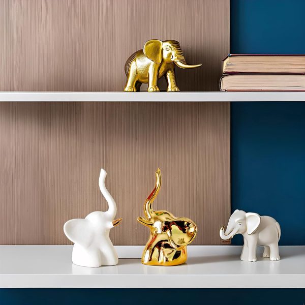 BIHOIB Home Decor Elephant Statues,1 Pair, Small Decorative ... - Image 7