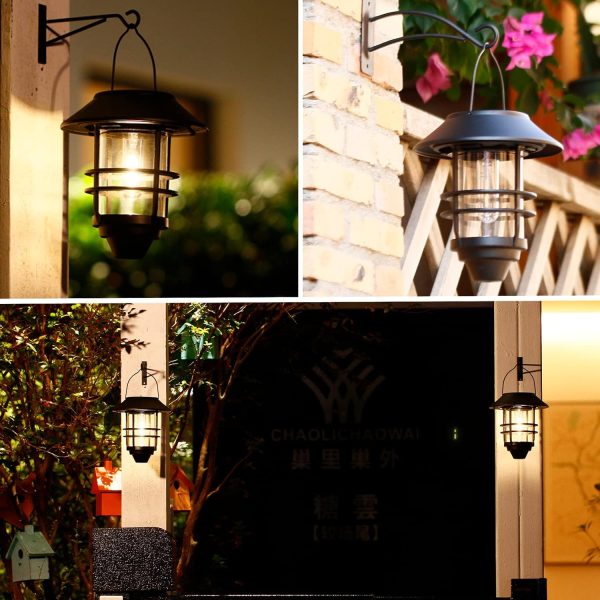 2 Pack Solar Lanterns Outdoor Hanging Solar Lights Waterproo... - Image 2