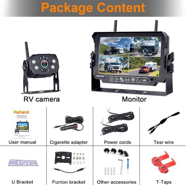 RV Backup Camera Wireless Strong Signal: HD 1080P 7'' Touch ... - Image 9