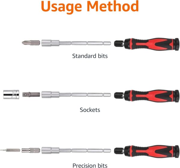 Amazon Basics 73-Piece Magnetic Ratcheting Wrench and Electr... - Image 3
