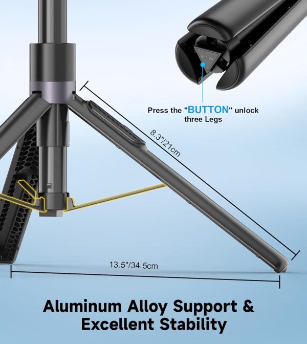 Gahenwo 68" Selfie Stick, Tripod/Monopod for Action Camera, ... - Image 3