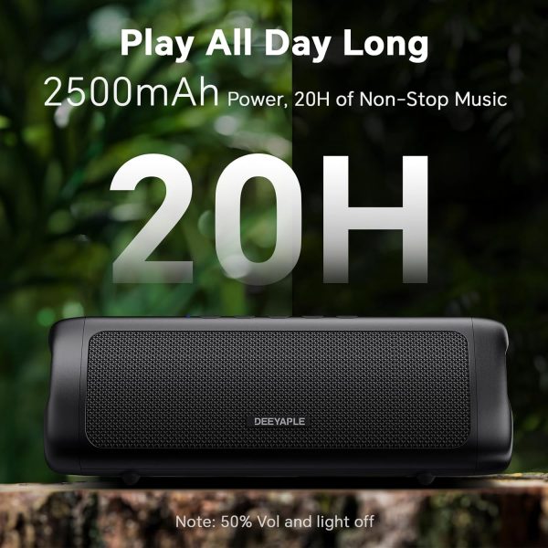 Deeyaple Bluetooth Speaker, Portable Speaker with Lights, IP... - Image 3