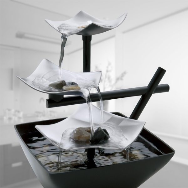 HoMedics Indoor 3-Tier Relaxation Tabletop Fountain, Automat... - Image 2