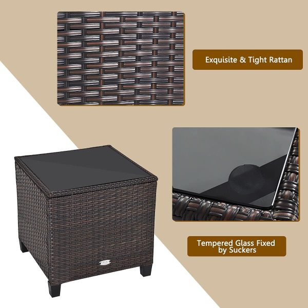 KOTEK 3 Piece Patio Furniture Set, Outdoor Conversation Set ... - Image 4