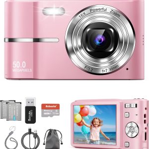 Digital Camera, Autofocus 50MP Vlogging Camera with 32G TF C...