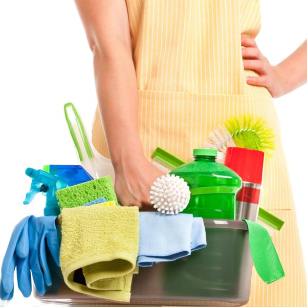 TOPZEA 2 Pack Cleaning Supplies Caddy, Plastic Large Cleanin... - Image 3