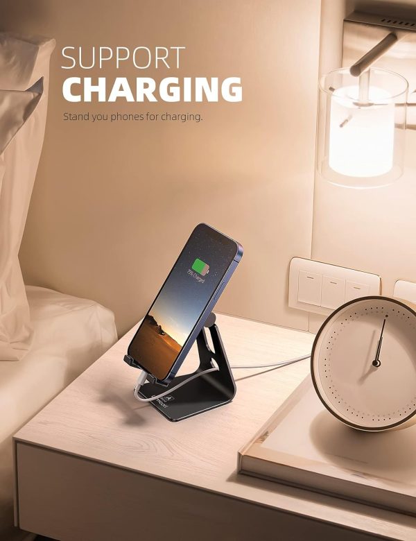 Lamicall Adjustable Cell Phone Stand - Aluminum Desktop Phon... - Image 4