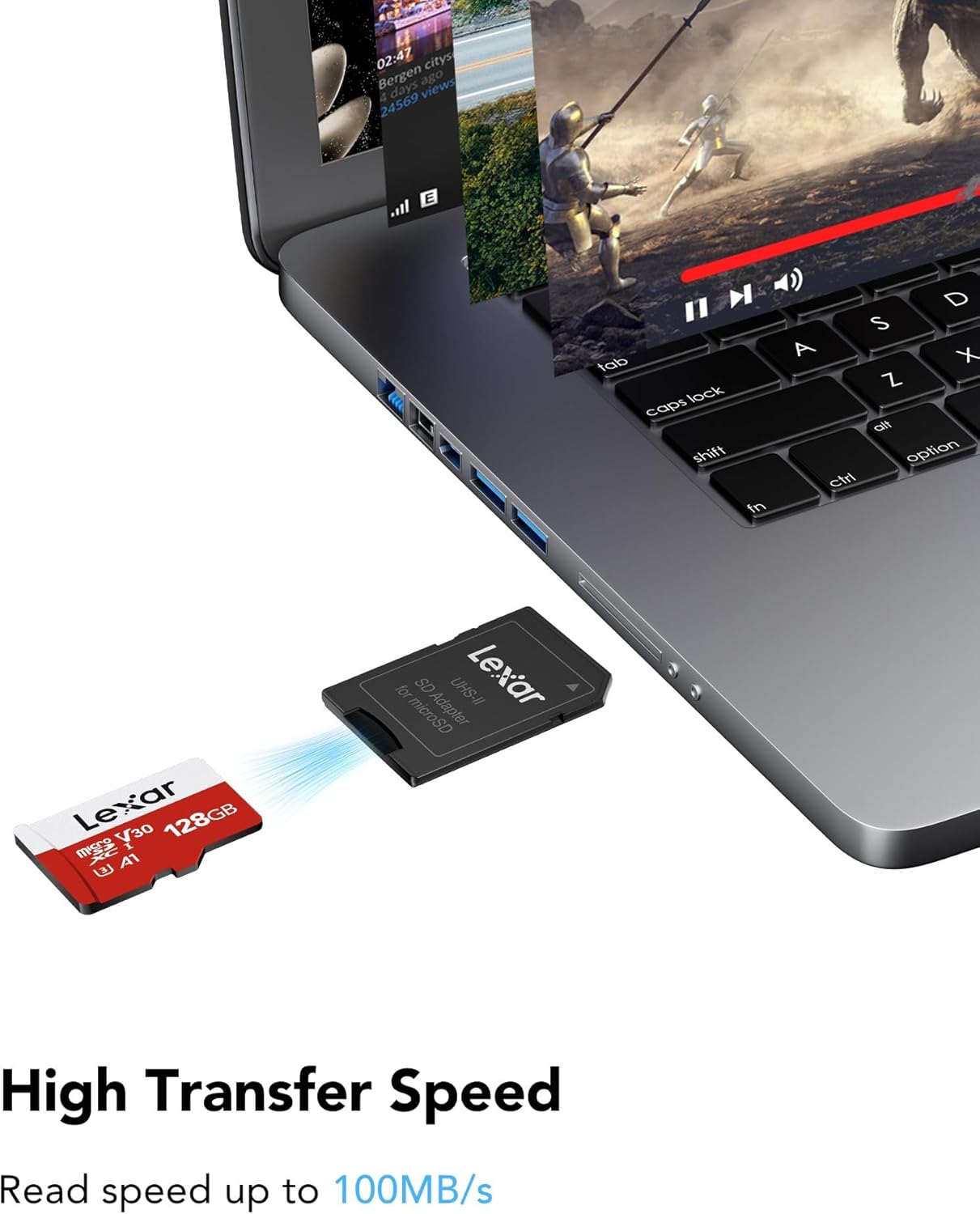 Lexar 128GB Micro SD Card, microSDXC UHS-I Flash Memory Card…