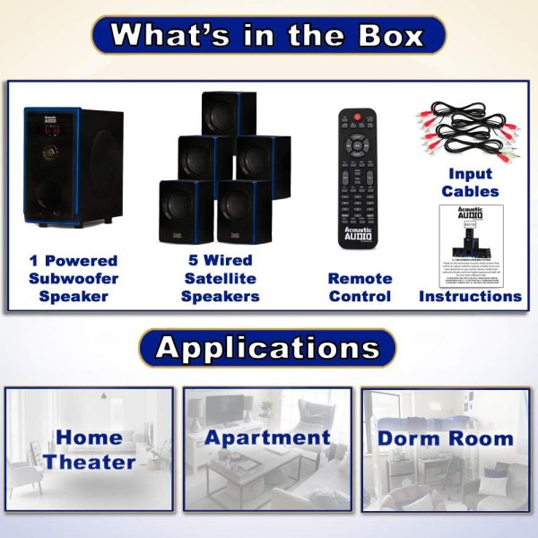 Acoustic Audio AA5102 800W 5.1 Channel Home Theater Surround... - Image 5