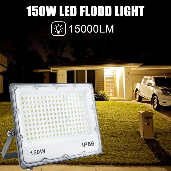150W Plug in LED Flood Light, Security Lighting Fixtures 300... - Image 2