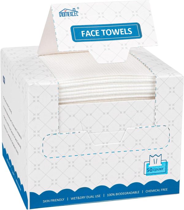 HOMEXCEL Face Towels,Disposable Makeup Remover Wipes,Super S...