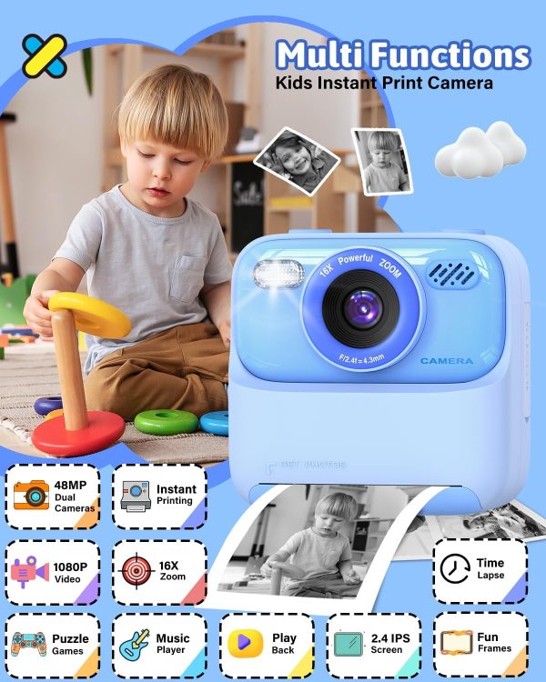 Mgaolo Kids Camera Instant Print Photo,Children Digital Came... - Image 2