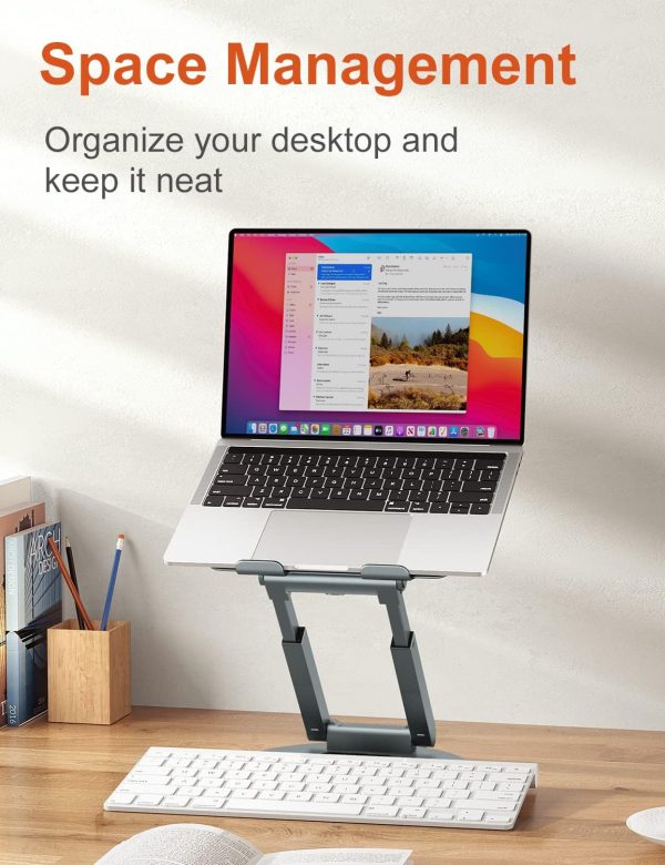 Tounee Telescopic Laptop Stand for Desk with 360° Swivel Bas... - Image 8