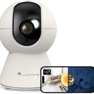 Lloyd's Home IP Smart WiFi Pan-Tilt Camera, Wireless Home Ca...