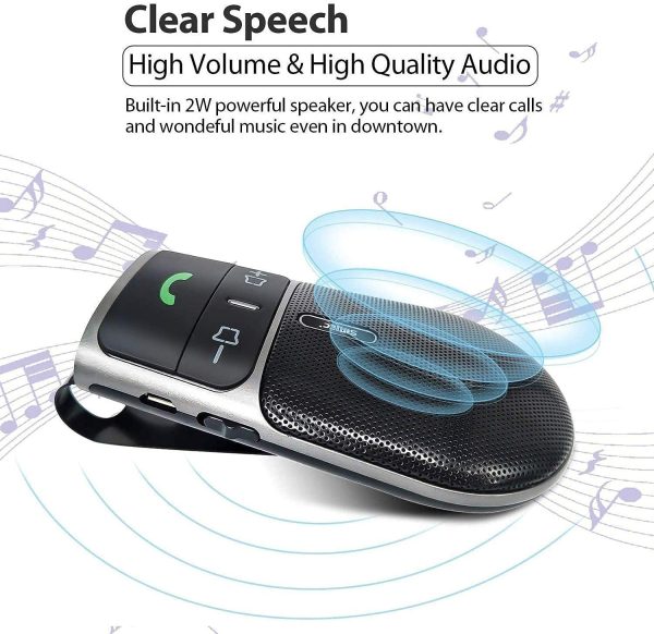 Bluetooth Car Speaker for Cell Phone, SUNITEC Hands Free Blu... - Image 6