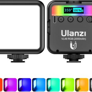 ULANZI VL49 RGB Video Lights, LED Camera Light 360° Full Col...