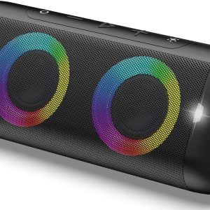 Donow Portable Bluetooth Speaker with Lights, 30W Stereo Sou...