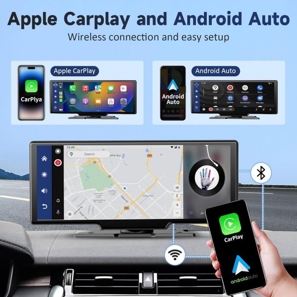 Kuayvan Wireless Portable Carplay Screen for Car - 10.26 Inc... - Image 2