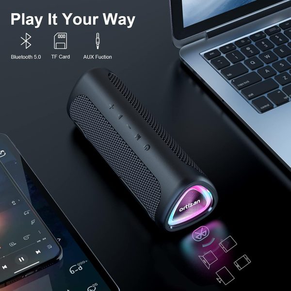 Ortizan Bluetooth Speaker Wireless, IPX7 Haut Parleur Blueto... - Image 6