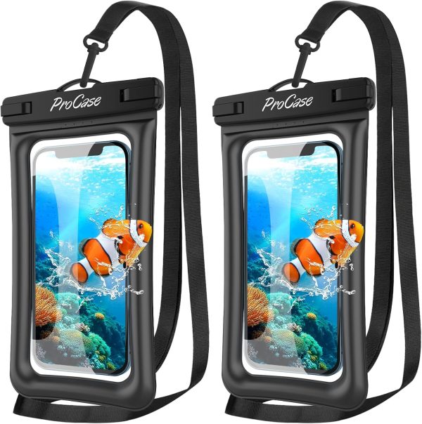 ProCase 2 Pack Waterproof Phone Pouch, Water Proof Floating ...