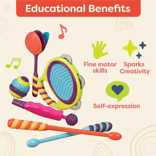 B. Toys – Musical Drum – 7 Instruments Toy Drum Kit – Drumro... - Image 5