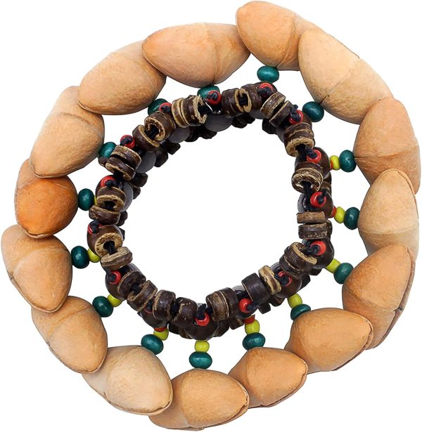 Cacho Seed Rattle Bracelet Anklet, 2 PCS African Tribal Styl... - Image 2