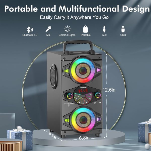 Bluetooth Speakers, 60W Portable Wireless Loud Outdoor Home ... - Image 2
