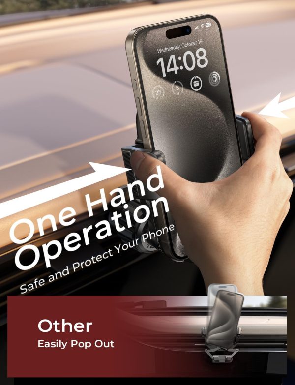 LISEN Phone Holder Car Vent【Never Blocking】 2025 Upgrade Cel... - Image 8