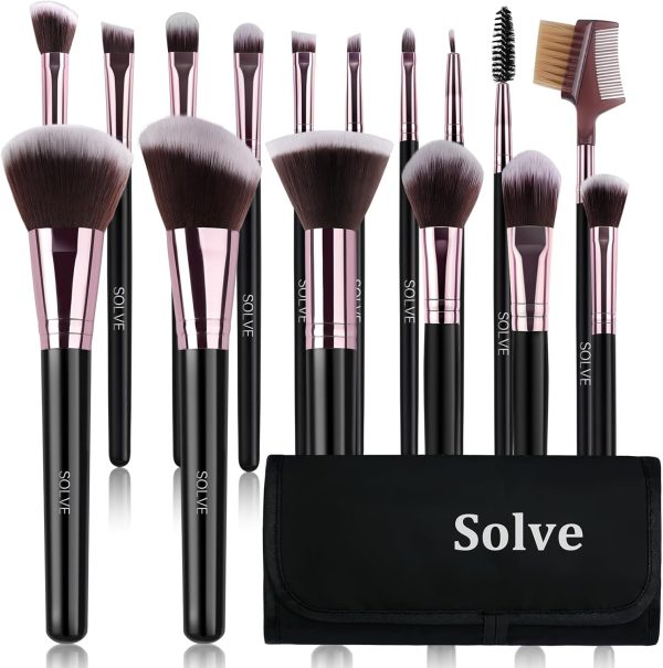 SOLVE Makeup Brushes, 16 Pcs Premium Synthetic Makeup Brush ...