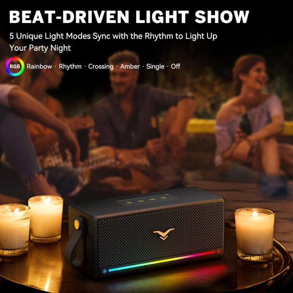 Bluetooth Speaker, 80W Peak Retro Speakers Bluetooth Wireles... - Image 6