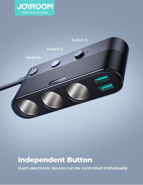 [Upgraded 179W] 7 in 1 Cigarette Lighter Adapter, JOYROOM Ca... - Image 7