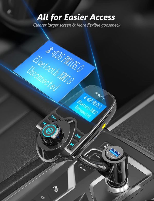 Nulaxy Wireless in-Car Bluetooth FM Transmitter Radio Adapte... - Image 3