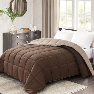 Homelike Moment Comforters Queen Size - Brown Duvet Insert D...