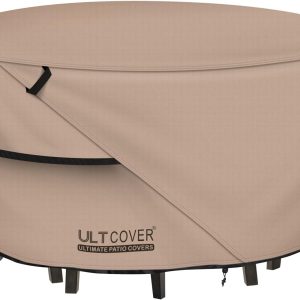 ULTCOVER Round Patio Furniture Cover - Outdoor Waterproof Ta...