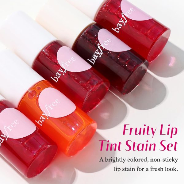 bayfree Lip Tint Stain Set, Lip Stain Long Lasting Waterproo... - Image 7