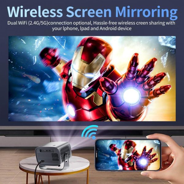 【Netflix auto Update】 360° Rotating Android Projector,720P N... - Image 4