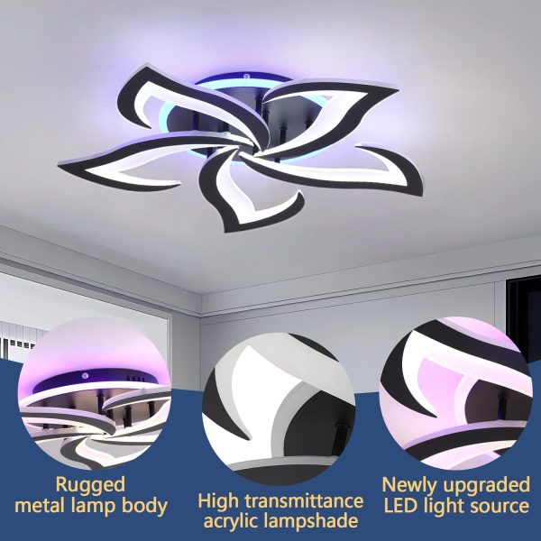 ZAITINZ Sleek Black Smart Ceiling Light with Memory Function... - Image 7