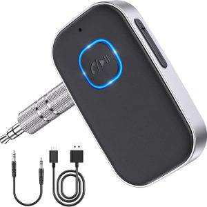 Bluetooth Car Adapter, WOCBUY 3.5mm AUX Bluetooth Receiver f...