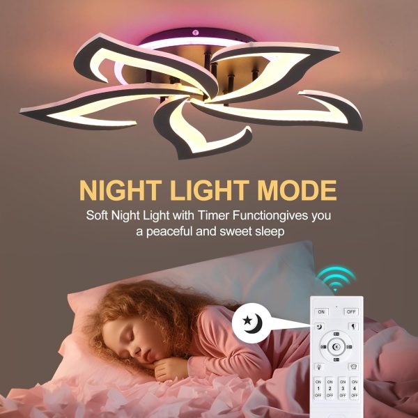 ZAITINZ Sleek Black Smart Ceiling Light with Memory Function... - Image 5