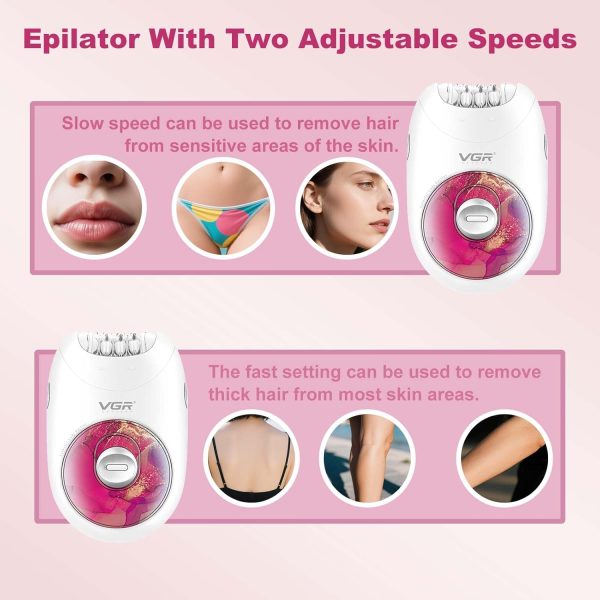 VGR 706 Professional Epilator for Women,Portable Cordless Sm... - Image 5