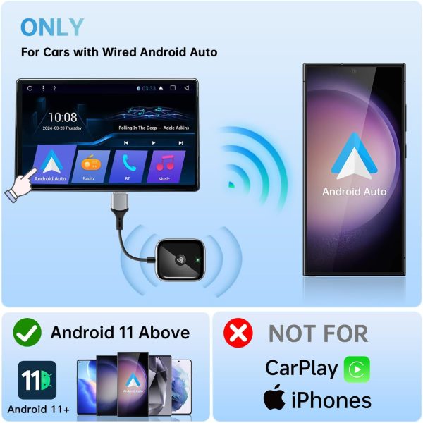 JDG Android Auto Wireless Adapter, Wireless Android Auto Car... - Image 7